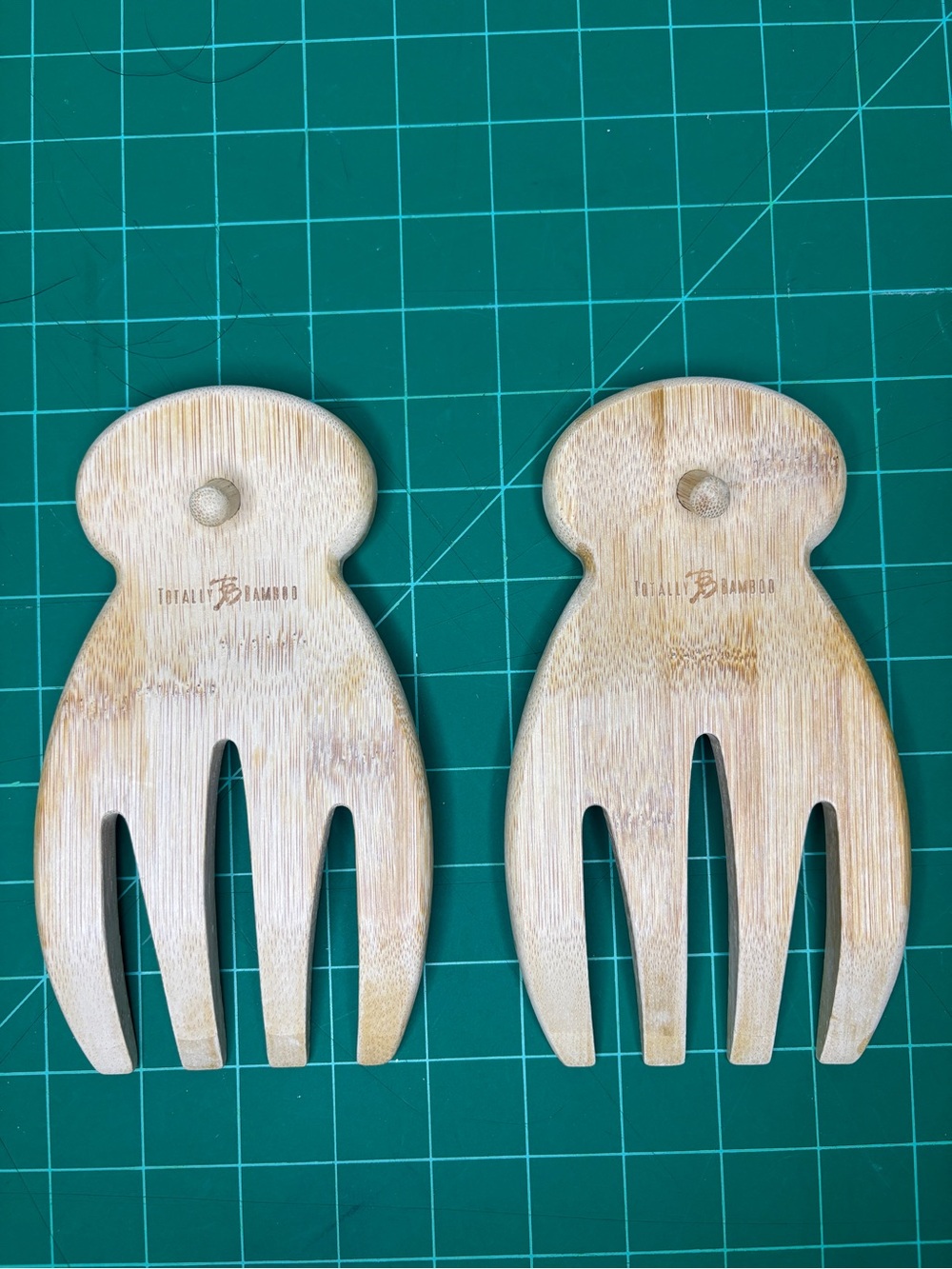 Totally Bamboo Salad Hands Engraved Women of the Métis Nation Never Used
